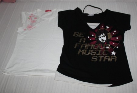 Set tričiek krátky rukáv biele a čierne